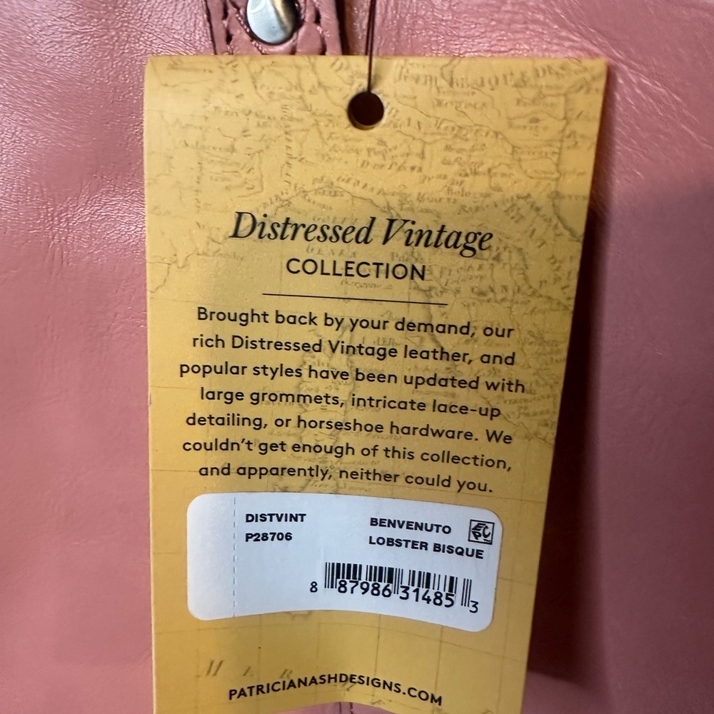 Patricia Nash Lobster Bisque Leather Bag